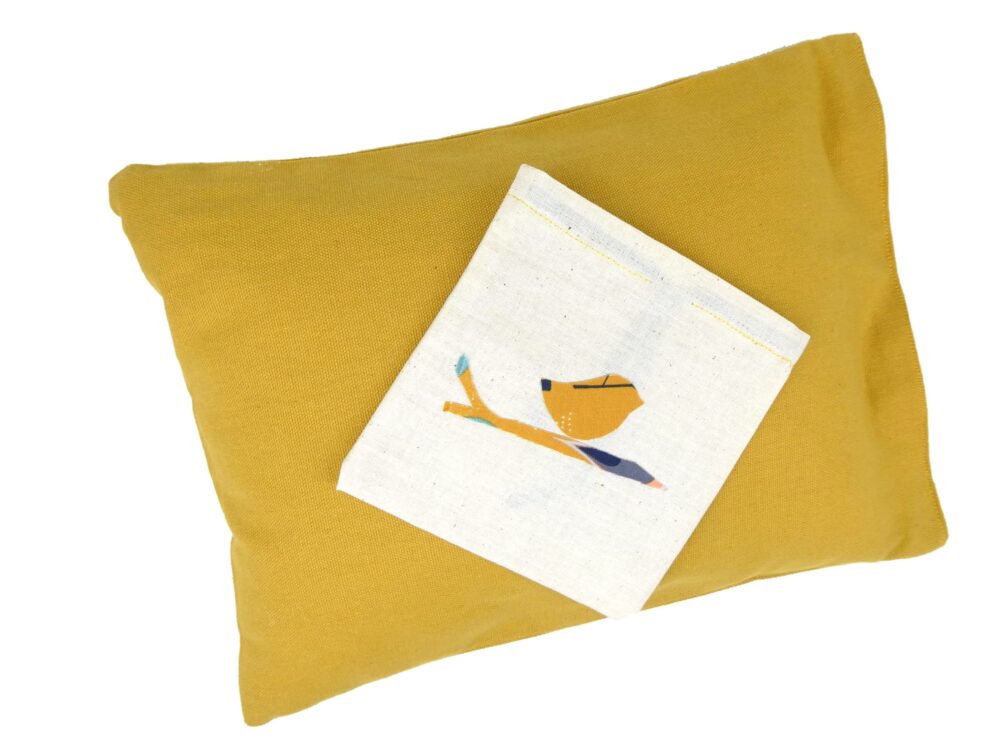 Yellow Robin Lumbar Support Pillow Yellow