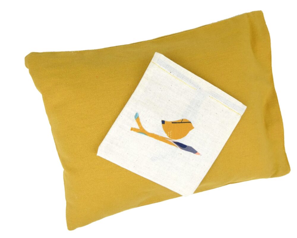 Yellow: Natural Filled Back Support Pillow