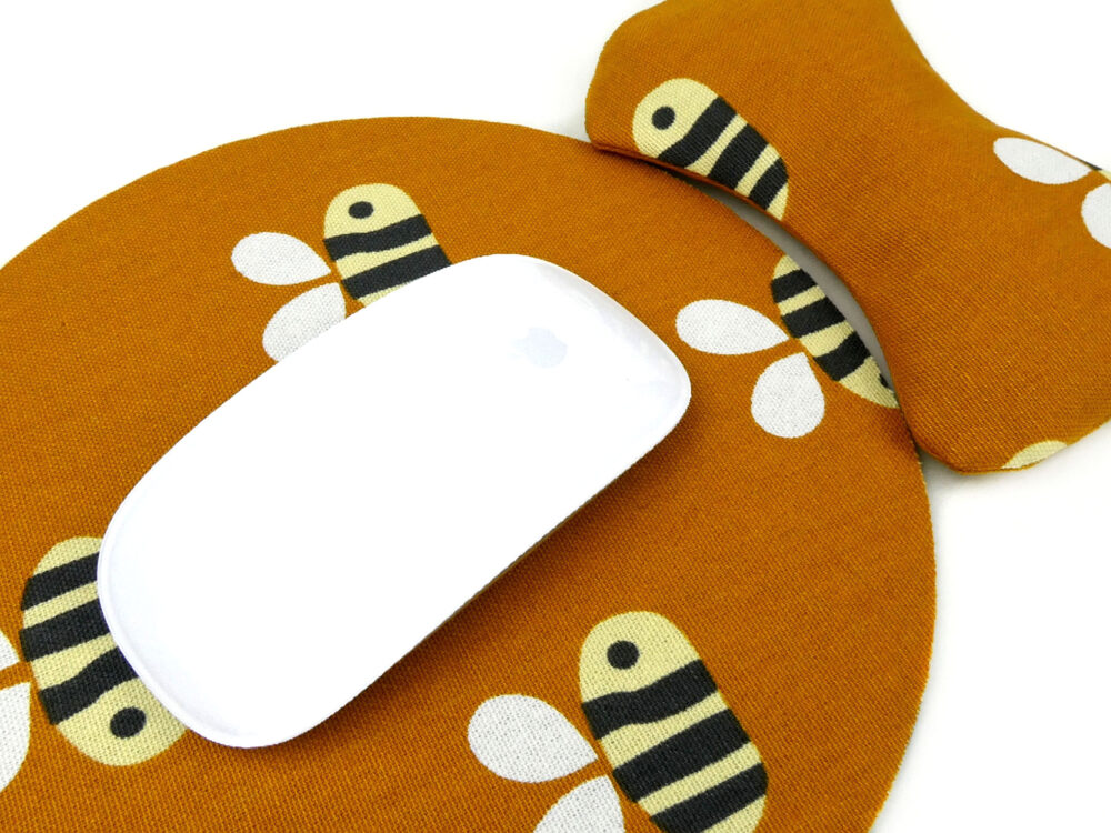 Yellow Robin Ergonomic Wrist Rests and Supports Honey Bee