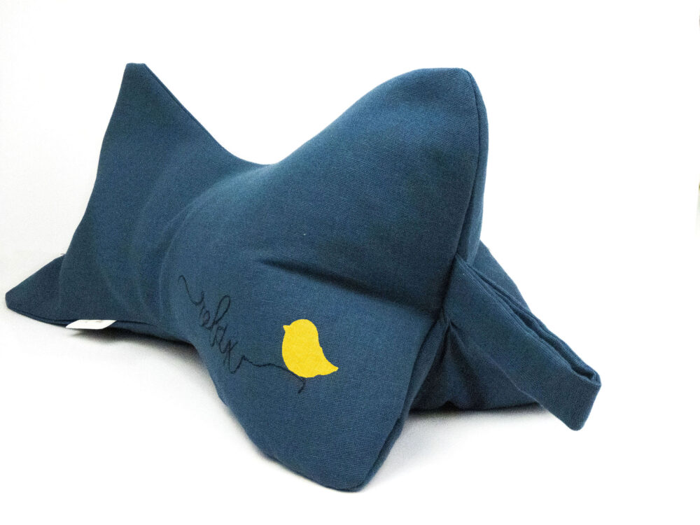 Yellow Robin Neck Pillow Blue-Relax-Robin