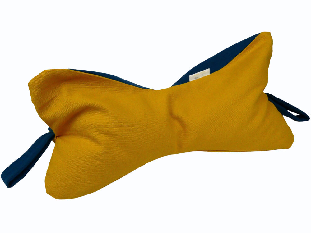 Yellow Robin Neck Pillow Yellow Blue