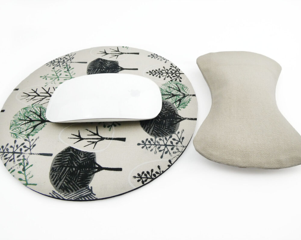 Beige: Natural Filled Ergonomic Wrist Rests for Keyboard & Mouse