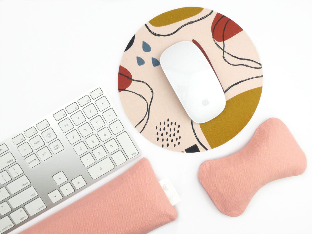 Yellow Robin Ergonomic Wrist Rests Blush