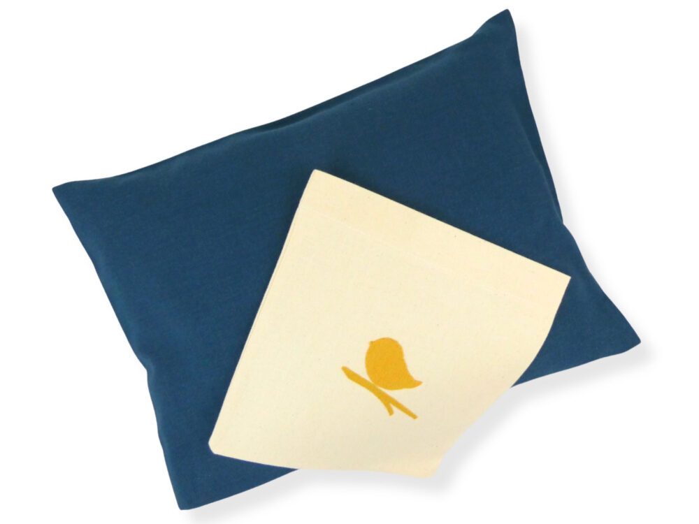 Blue: Natural Filled Back Support Pillow